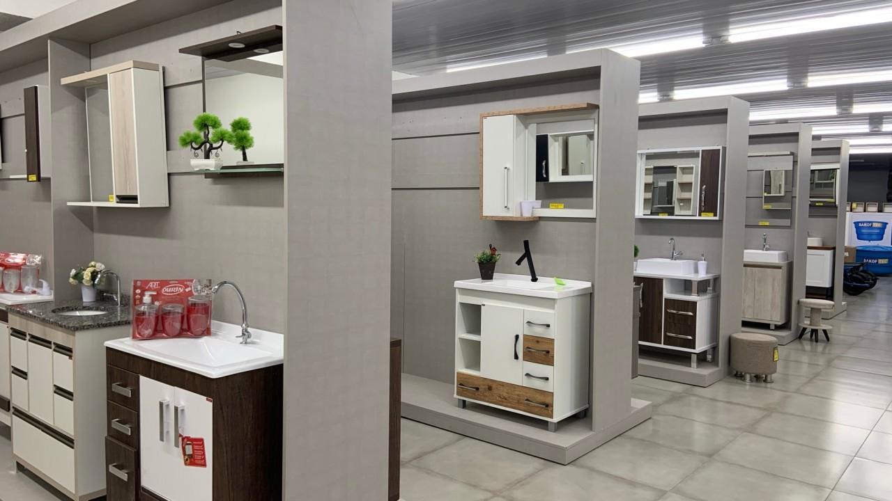 expositor para conjunto de banheiros