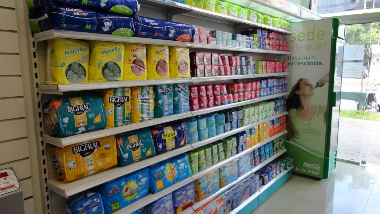 prateleiras e gôndolas para farmácia