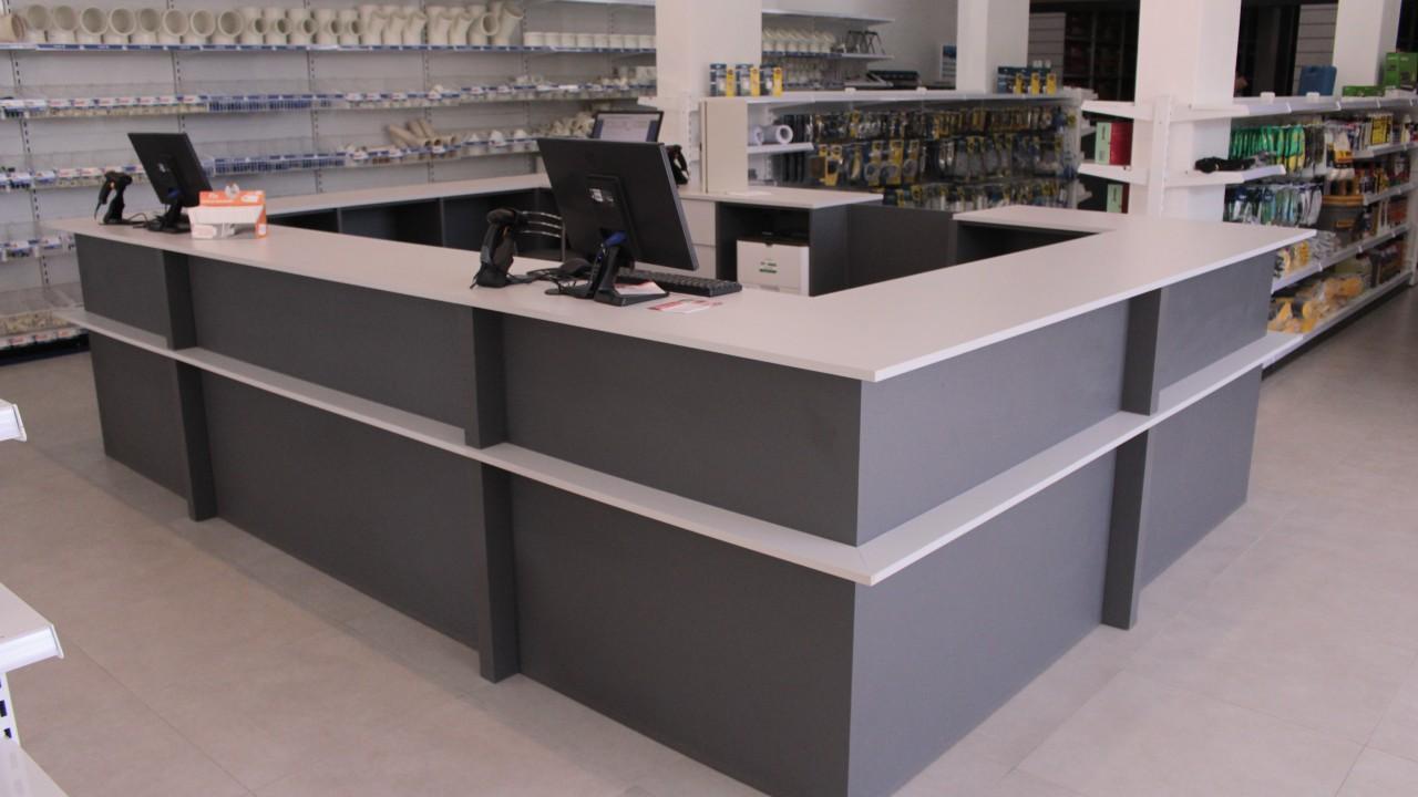 balcão para atendimento em loja