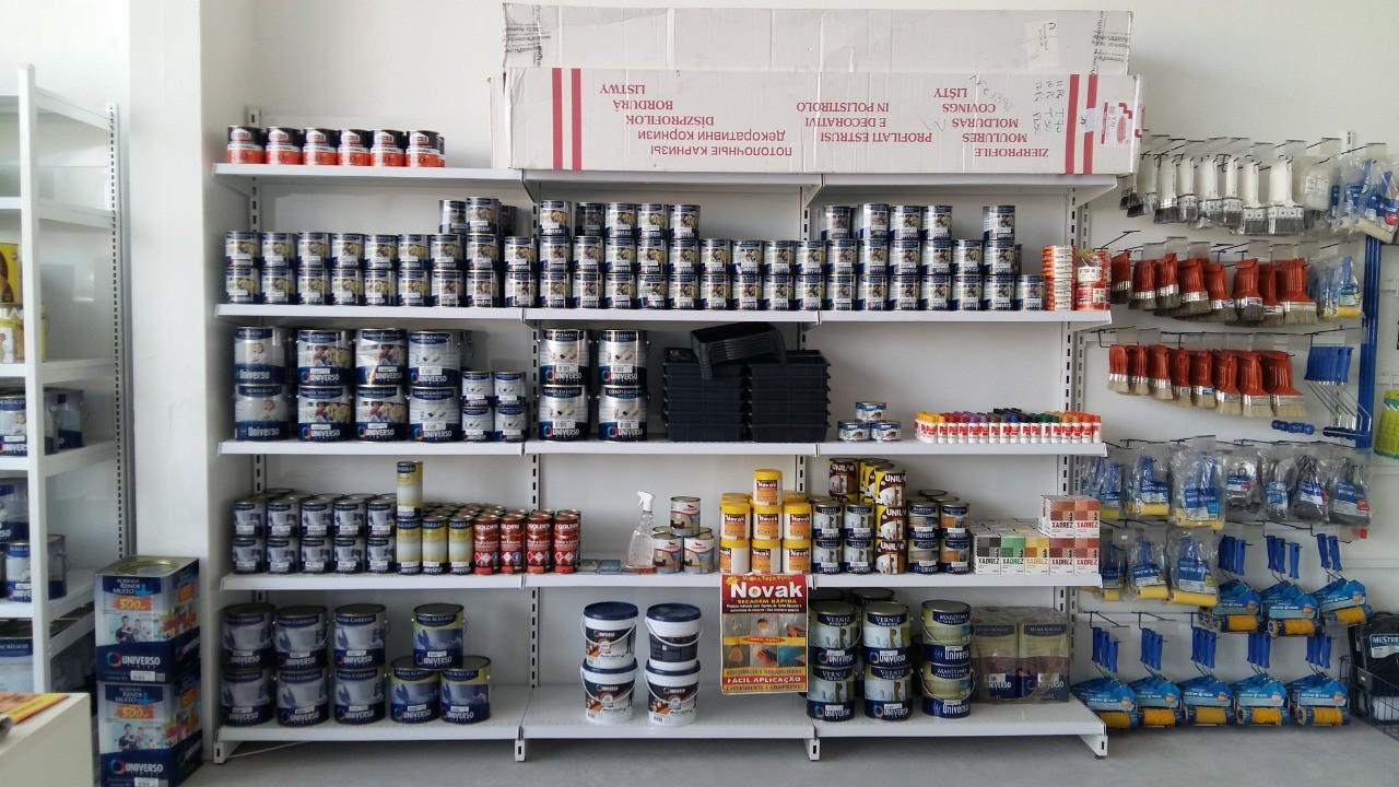 prateleira e gôndolas para tintas e componentes