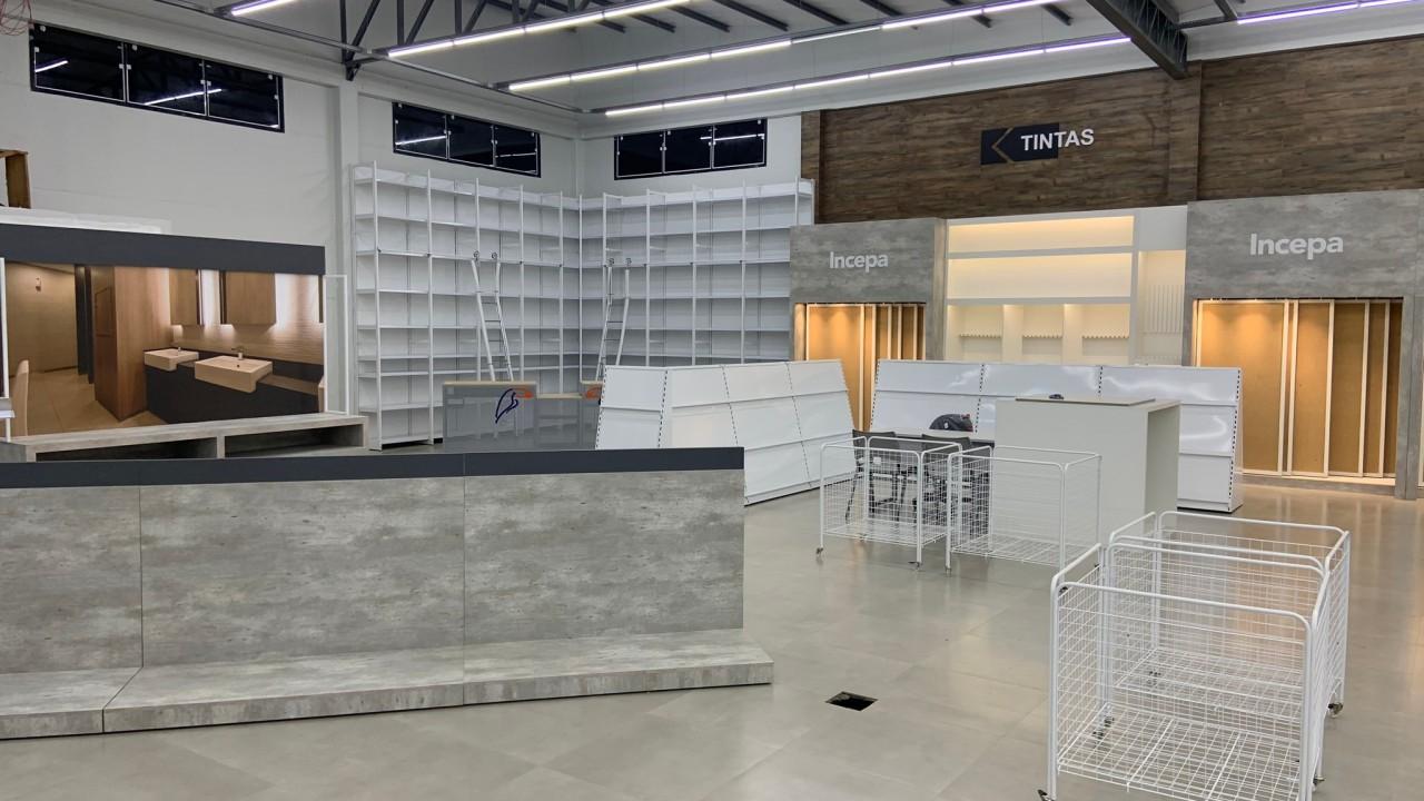 expositor de pisos e cerâmica para loja de materiais de construção