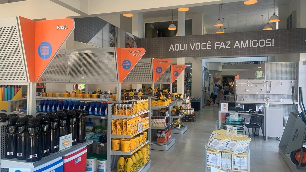 gôndola e prateleira para loja de ferragens