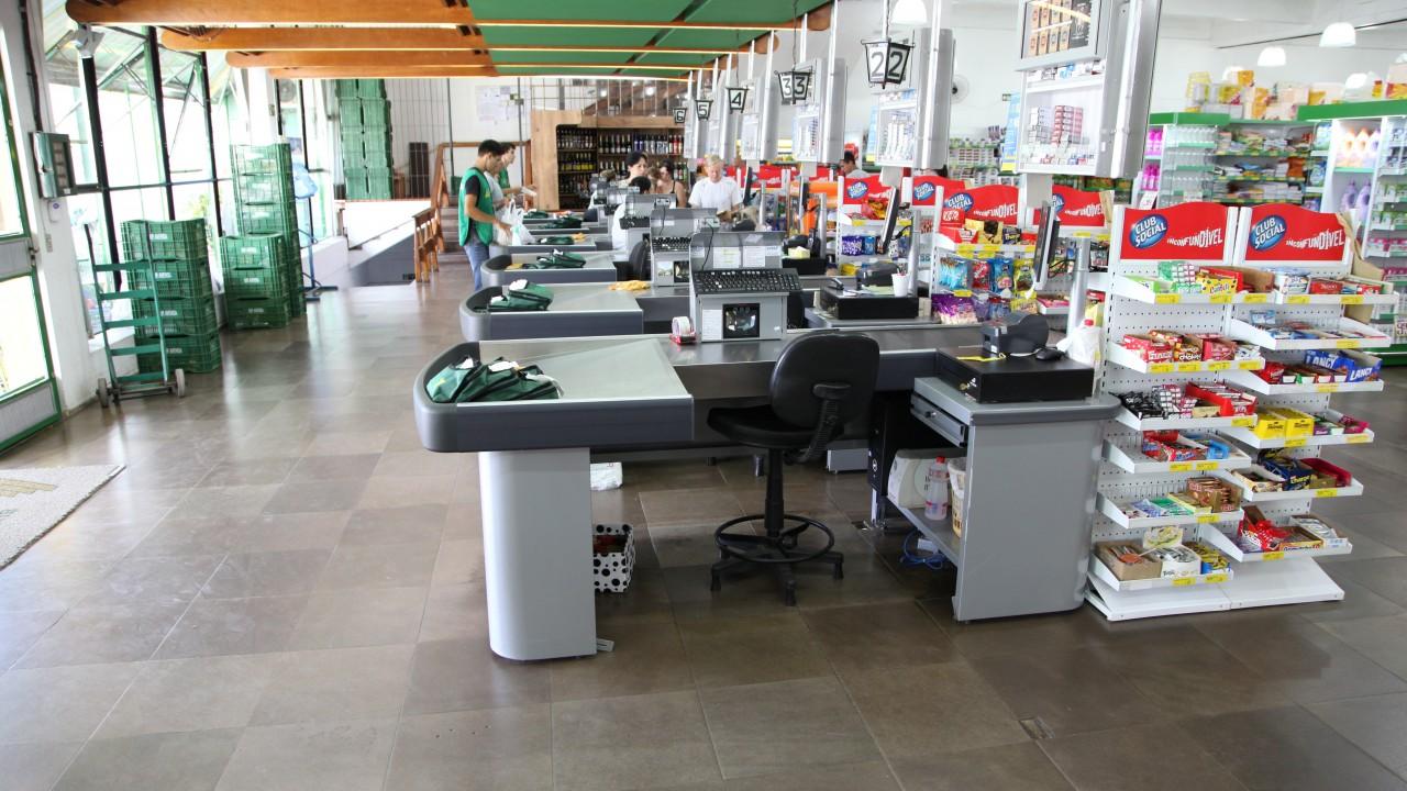 balcão checkout para supermercado e padarias