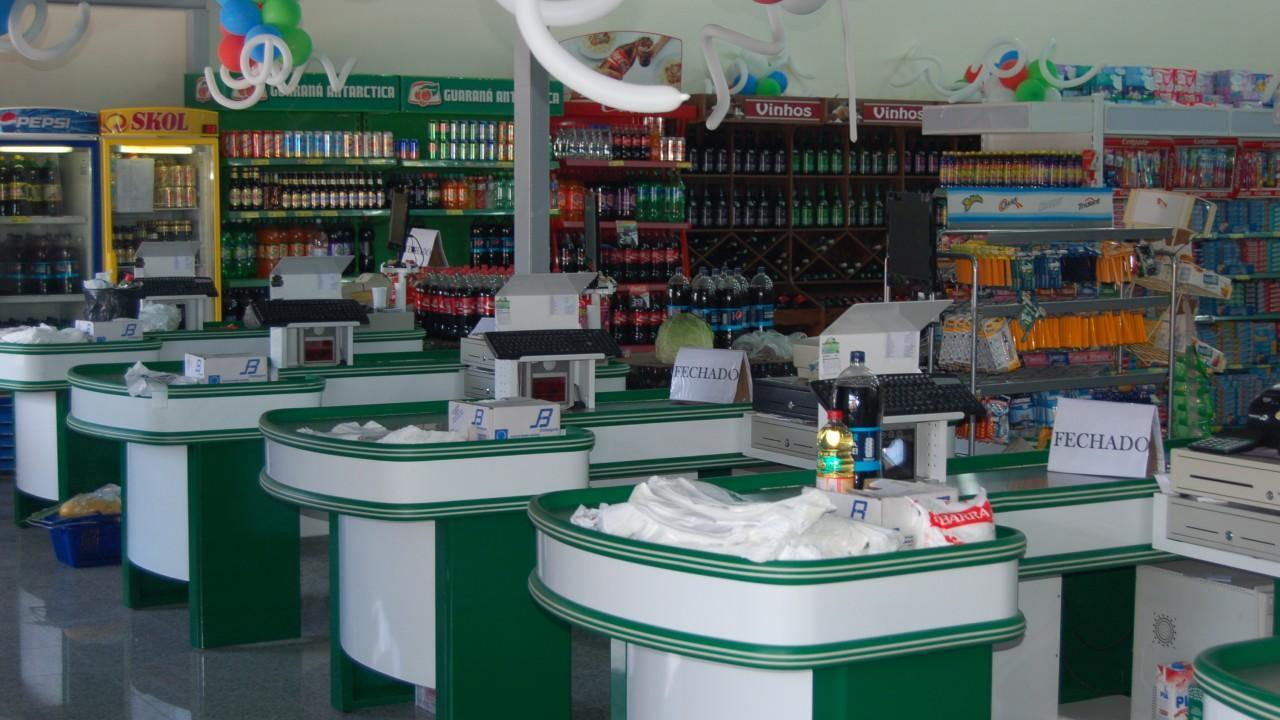 balcão checkout para supermercado